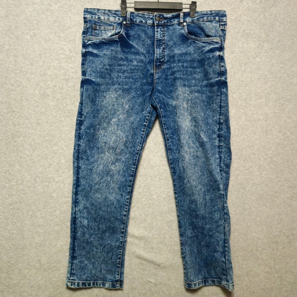 Refinery Republic Denim Design Laboratory Blue Acid Wash Jeans Mens Size 40x32 - Picture 1 of 10